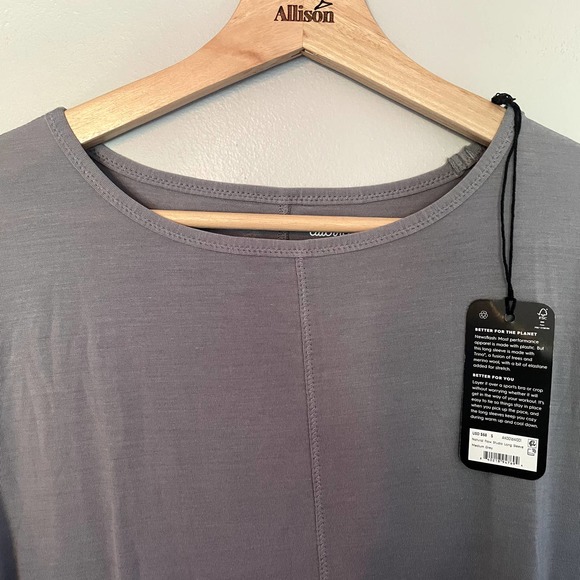 NWT allbirds Women's Natural Flow Studio Long Sleeve in Medium Gray SZ S - Picture 7 of 15